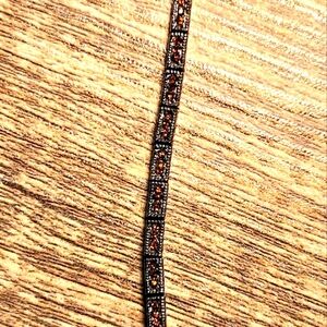 Jewelmint Amber Gun Metal Bracelet